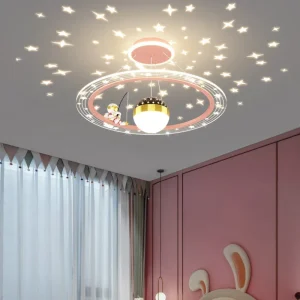 lustre astronaute décoration créative chambre enfants dessin animé