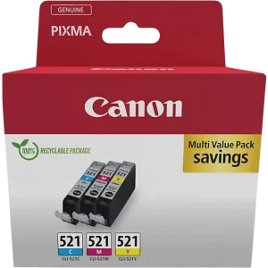 CANON Multipack CLI-521 Cyan-Magenta-Jaune (2934B016)