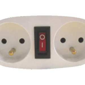 CHACON Bloc multiprise avec Interrupteur Blanc (48005)