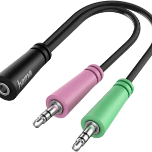 HAMA Adaptateur Jack 3.5mm femelle - 2 x Jack 3.5mm mâle (200351)
