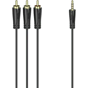 HAMA Câble audio/vidéo Jack 3.5mm 4-Pin - 3 x RCA mâle 1.5m (205154)