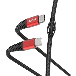 HAMA Câble de chargement USB-C vers USB-C Noir (00201542) Câble de chargement 1,5 m Noir