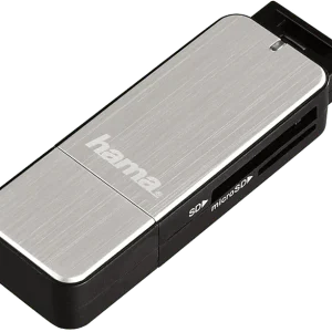 HAMA Lecteur USB 3.0 de carte SD / microSD Argenté (123900)