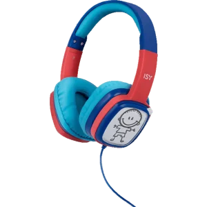 ISY Casque audio pour enfants + Cartes à dessin Bleu (IHP-1001-BL)