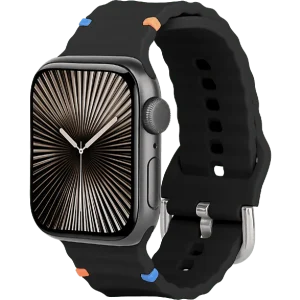 JUST IN CASE ActiveFlex Strap Apple Watch 44-49mm Bracelet de montre Noir