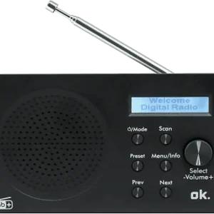 OK. Radio portable Bluetooth DAB+ Noir (ORD 101 BT-B-1) Radio DAB Noir