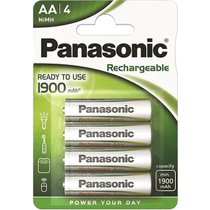 PANASONIC BATTERY Piles AA 1.2 V 1900 mAh 4 pièces (HHR-3MVE/4BC (1900))