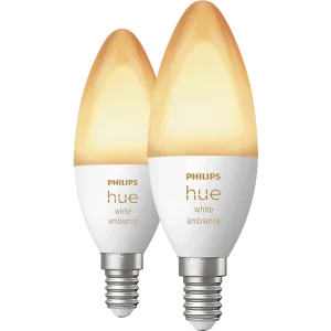 PHILIPS HUE Ampoule Smart White Ambiance E14 4 W - 2 pièces (35673300)