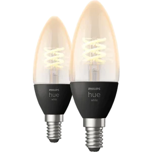 PHILIPS HUE Ampoule Smart White Blanc chaud E14 4.5 W - 2 pièces (30221100)