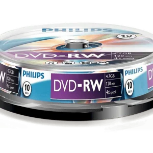 PHILIPS Pack 10 DVD-RW 4.7 GB 4x (DN4S4B10F/00)