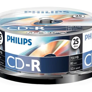 PHILIPS Pack 25 CD-R 700 MB 52 x (CR7D5NB25/00) CD vierge