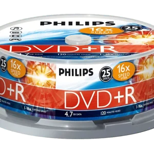 PHILIPS Pack 25 DVD+R 4.7 GB 16x (DR4S6B25F/00 )