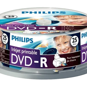 PHILIPS Pack 25 DVD-R 4.7 GB 16x Imprimable (DM4I6B25F/00)