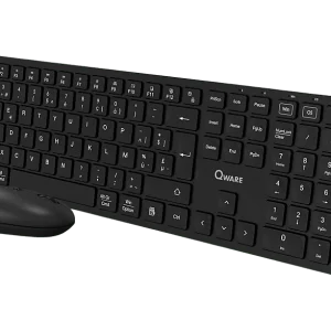 QWARE Clavier sans fil + souris Eastbourne AZERTY Noir (QW PCB-368BL)
