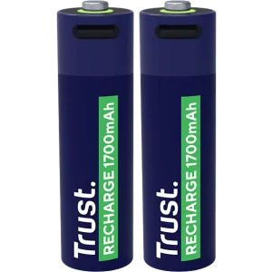 TRUST Piles rechargeables AA 1 700 mAh USB-C 2 pièces (25584)